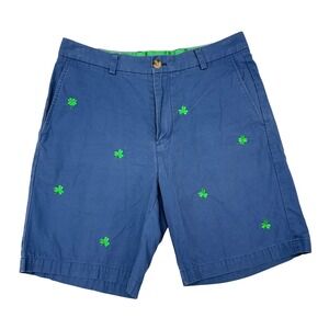 Vineyard Vines Breaker Shorts Mens Size 32 Blue Irish Clover St Pattys Preppy